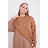 Levidor Camel Simli Triko Tunik