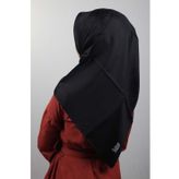 Levidor Düz Siyah %100 Twill Ipek Eşarp
