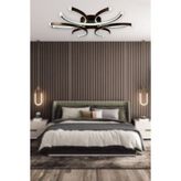 Levora Kahverengi Modern Tasarım - Oturma Odası - Salon - Mutfak - Yatak Odası Beyaz LED Avize