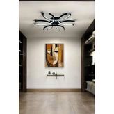 Levora Modern Tasarım - Salon - Mutfak - Yatak Odası Siyah Renk Beyaz Işıklı LED Avize - Metal