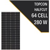 Lexron 280W Half Cut Topcon Güneş Paneli - Siyah - Gri