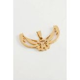 Lexroo Çift Başlı Kartal Çelik Kolye Ucu 3,5 Cm - Sarı