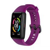 Lexroo Huawei Band 6 Krd-47 Silikon Kordon - Mürdüm