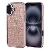 Lexroo iPhone 16 Plus Kılıf Taşlı Tasarımlı Kapi Kılıf - Gold