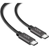 Lexroo Solid 100W 5A Type C To Type C İphone 15 Pro Max Plus Hızlı Şarj Ve Data Kablosu Halat