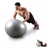 Leyaton Pilates Topu Gri- Pompa Hediyeli 65 cm
