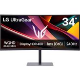 LG Ultragear G6 34G630A-B 34 inç 1ms (Gtg) 240Hz (Hdmı+Display+Type-C) Displayhdr 400 Curved Ultrawide WQHD (3440x1440) VA Panel Oyun Monitörü 1ms Tepki Süresi - 1 ms - 240 Hz