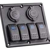 LHR BFY Switch Panel 4'lü. USB + 12V Çakmaklık
