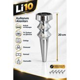 Li 10 Oliva 20 cm Krom Kaplama Plastik Ayak Koltuk , Tv Ünitesi , Şömine ,konsol , Komodin , Dolap , Dresuar , Mobilya Ayağı - Altın