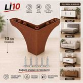 Li 10 Rose 10 cm Kahverengi Plastik Ayak Dolap , Baza ,komodin , Konsol , Kanepe , Koltuk ,baza , Plastik Mobilya Ayağı - Ceviz - SİYAH
