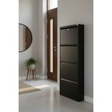 Liccia Metal Ayakkabılık 4'lü Kilitli Model - Siyah