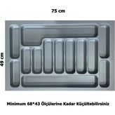 LİDER 75*49 Çekmece İçi Kaşıklık,(68*43 Ölçüsüne Küçülebilir)