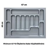 Lider Lider 67*49 Çekmece İçi Kaşıklık,(61*43 Ölçüsüne Küçülebilir) Gri
