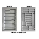 Lider Lider 85*49 Çekmece İçi Kepçelik Ve 85*49 Kaşıklık İkili Set Gri