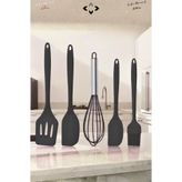 LİGROUND 5’li Isıya Dayanıklı %100 Silikon Spatula Mutfak Gereç Seti Fırça Tel Çırpıcı Mutfak Gereçleri