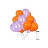 Lila-Turuncu Metalik Balon 20 Adet