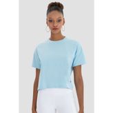 Lily Oversize Mavi Crop Tişört Mavi XL