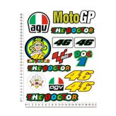 Limitless Design AGV THE DOCTOR 46 VESPA MOTORSİKLET KASK A4 STİCKER ÇIKARTMA SETİ