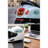Limitless Design Vespa Piaggio Italia Logo Sticker 20x20 cm – Scooter, Motor, Kask ve Laptop İçin İtalyan