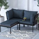 Limni Home Mini Multilounge Şezlong Siyah Bahçe/Balkon Mobilyası
