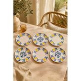 Limon 6’Lı 20 Cm Seramik Pasta Ve Servis Tabağı Seti
