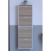 Lina Vella Home Pratik' 2 Li Asma Kapı Önü 52 x 156 x 25,5 Cm’ Lik 4 Düşer Kapak 8 Göz Bölmeli Ayakkabılık - Beyaz - Cordoba