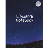 Lincoln's Notebook: Starry Night Customized Sketchbook for Kids