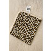 Linda Harris Leopard Pattern Krem 80x90 Çift Kat Bebek Battaniye