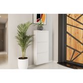 Linea Metal Ayakkabılık, Beyaz, 3 Kapaklı