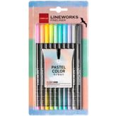 Lineplus 10'lu Lineworks Fineliner Pastel Renkler Keçeli Kalem