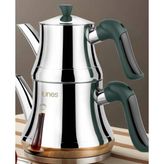 Lines Naz Mini Çaydanlık Kristal Kulp Yeşil Soft