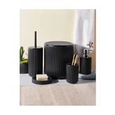 LinkaHome Plastik 5 Parça Banyo Seti Siyah