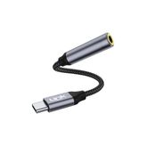LinkTech A195 Type-C - 3.5mm Jack Kulaklık Dönüştürücü Silver-Gri