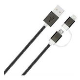 Linktech K555 2in1 Micro USB + iPhone 1.2 mt Şarj ve Data Kablosu