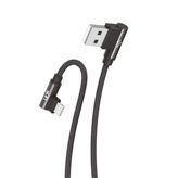 Linktech K593 3A 1.5 mt Safe İph Lightning 90 Derece Data/Şarj Kablosu