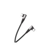 Linktech K595 Safe Siyah 60W 1.5 mt Type-C-Type-C 90 Derece Data Şarj Kablosu