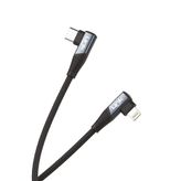 Linktech K596 27w 1.5 mt Type-C - Lightning 90 Derece Data/Şarj Kablosu