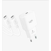 Linktech T455e Strong Eco Çevre Dostu 20W Type-C Type-C Kablolu Şarj Aleti