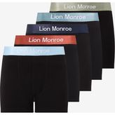 Lion Monroe Erkek Premium Saf Pamuklu Çok Renkli 5'li Esnek Boxer Paketi Hediye Kutulu - ALL COLOR - Lacivert - 2XL