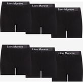Lion Monroe Erkek Premium Saf Pamuklu Siyah 6'lı Esnek Boxer Paketi Hediye Kutulu - QUİTE BLACK - 2XL
