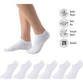 Lion Monroe L5952AZNB Softaura Saf Bambu Dikişsiz Görünmez Bilekte Spor Premium Beyaz 6'lı Sneaker Erkek Çorap