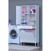 Liora Beyaz Çok Amaçlı Banyo Dolabı 80 Cm Genişliğe Sahip 80X171x32,5 Cm Çift Sepetli 2 Raflı Dolap