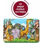 Lipyos 104 Parça A3 Ahşap Puzzle
