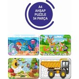 Lipyos 4'lü Set 54 Parça Ahşap Puzzle