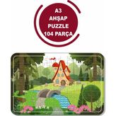 Lipyos Ormanda Ev A3 104 Parça Ahşap Puzzle