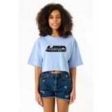 Lisa Rockstar Bebe Mavi Kadın Crop Tshirt