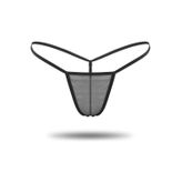 Lisinya Siyah Transparan Tül String Tanga TM1114