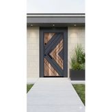 Liv Concept Modern Antrasit & Doğal Ahşap Görünümlü Villa Çelik Kapı