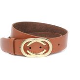 Livize Deri Kadın Kemeri 4 cm - 115 cm - Taba
