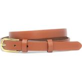 Livize Deri Sarı Kadın Kemer En 2cm - 90 cm - Taba - Taba